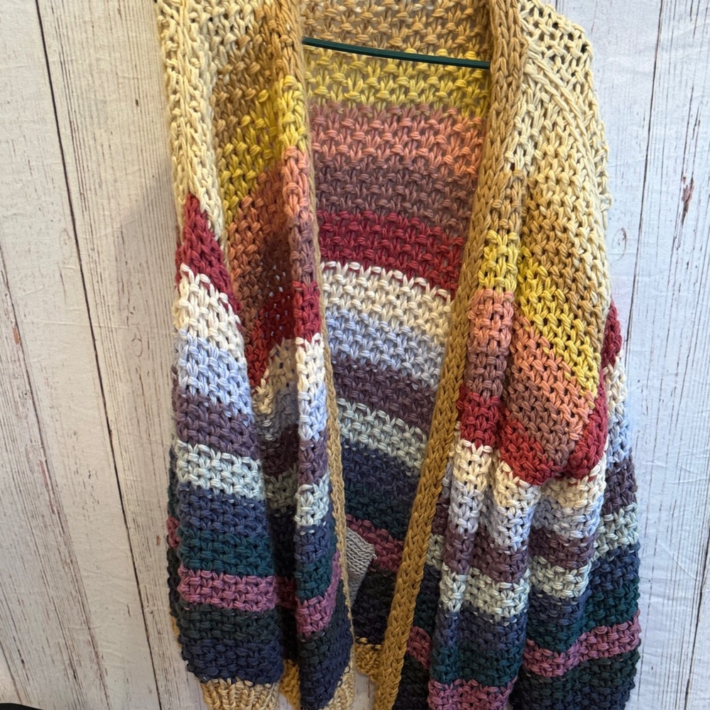 Listicle Colorful Knit Cardigan - Picture 3 of 5